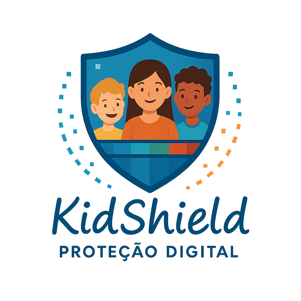Logo do KidShield, representando proteção infantil online